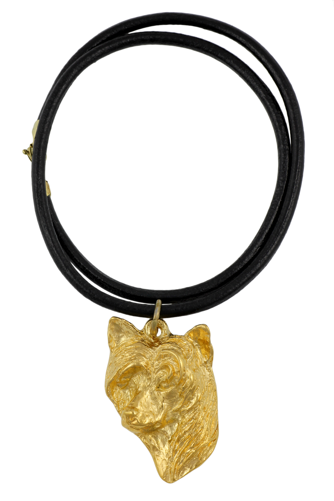 Chinese Crested Dog - Collar, Gilded Pendant for Hundefans, Ein