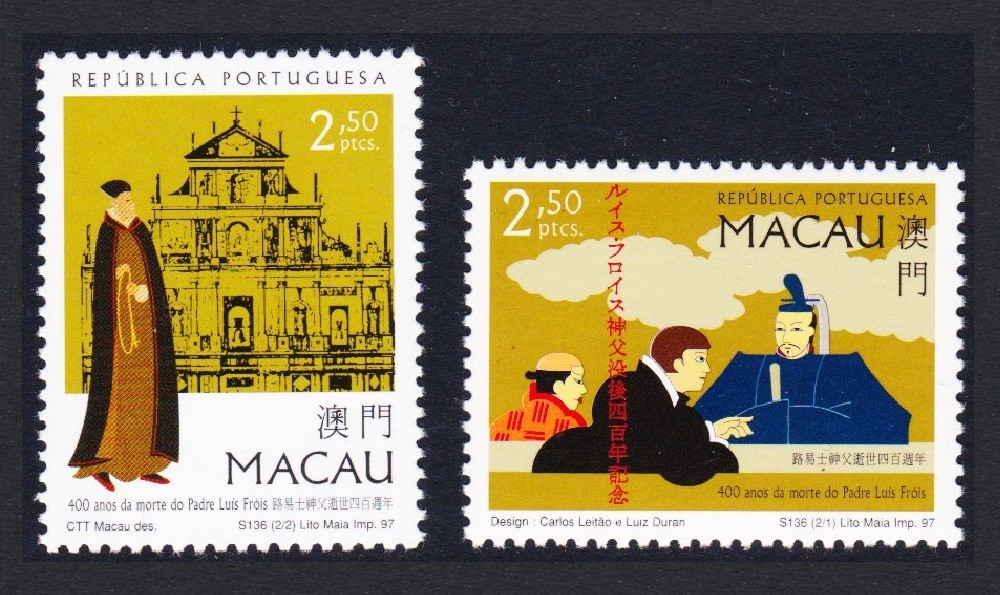 Macao Father Luis Frois 2v 1997 MNH SG#992-993 MI#917-918 Sc#878-879