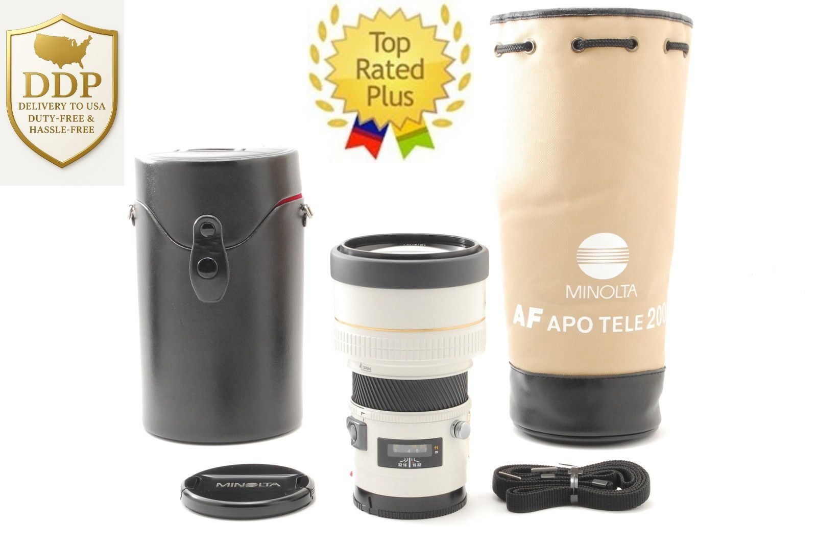 【MINTw/CASE】 Minolta AF APO Tele High Speed 200mm f/2.8 SONY A Lens From JAPAN