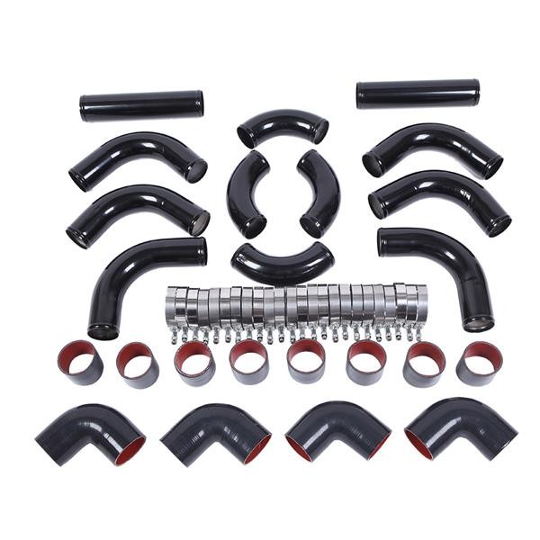 2.5 Inch 12pcs Universal Aluminum Tube Set Black