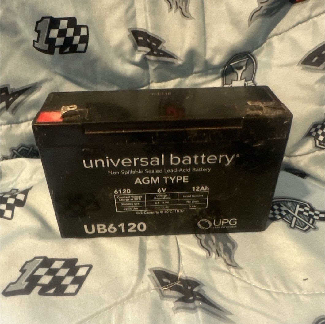 UPG UB6120 6V 12Ah AGM TYPE Sealed Rechargeable Battery Standby Cyclic Use