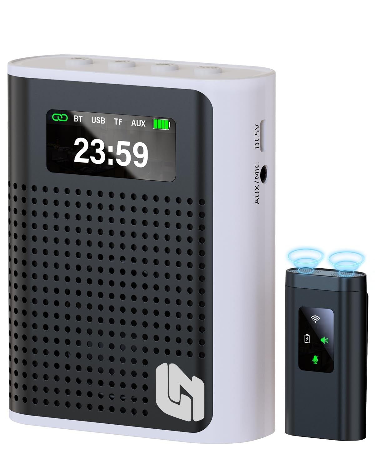 2025 New Upgraded Voice Amplifier Wireless Microphone with Magnetic Lavalier, 