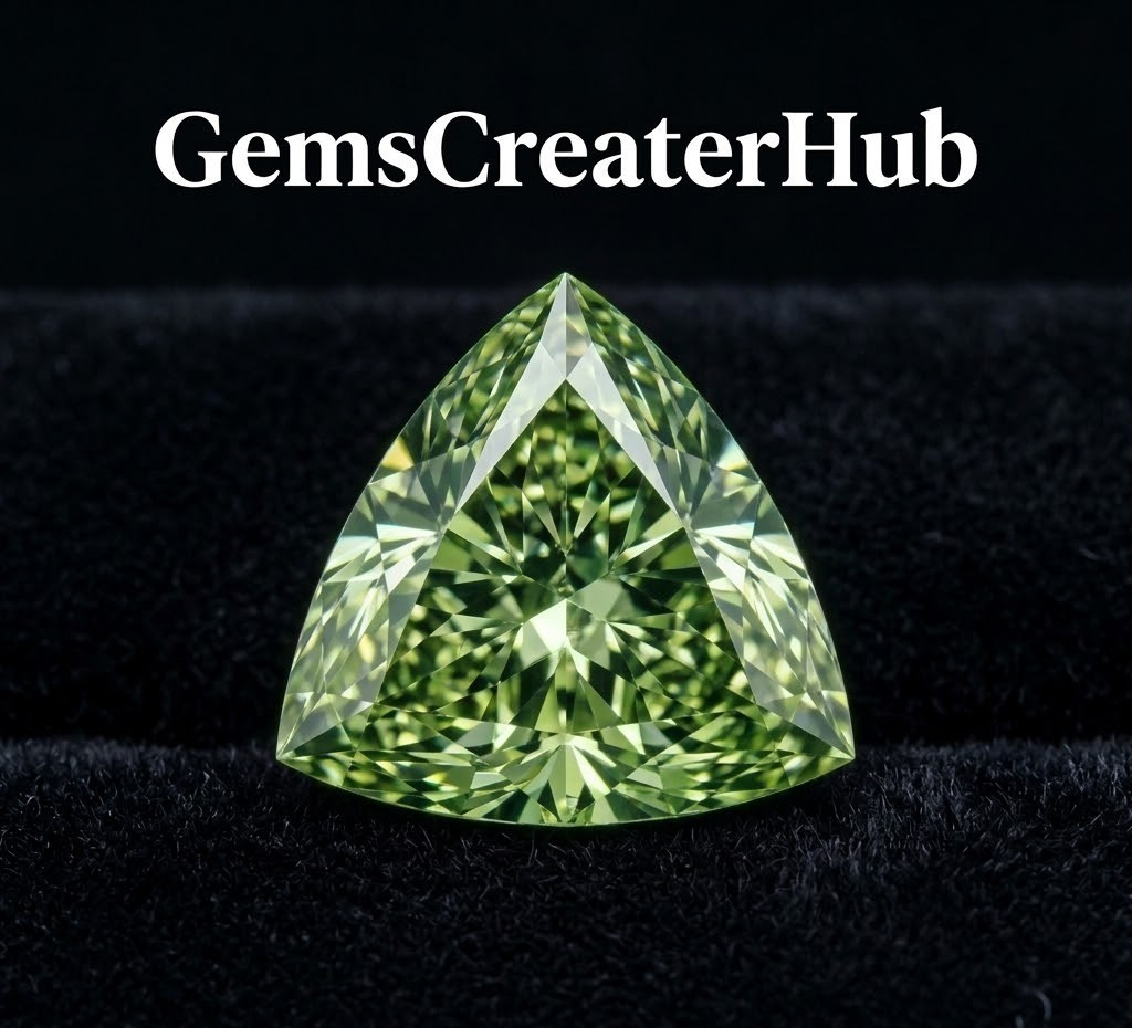 2 Ct Certified Lab Grown Trillion Cut Green Color Diamond D Grade VVS1
