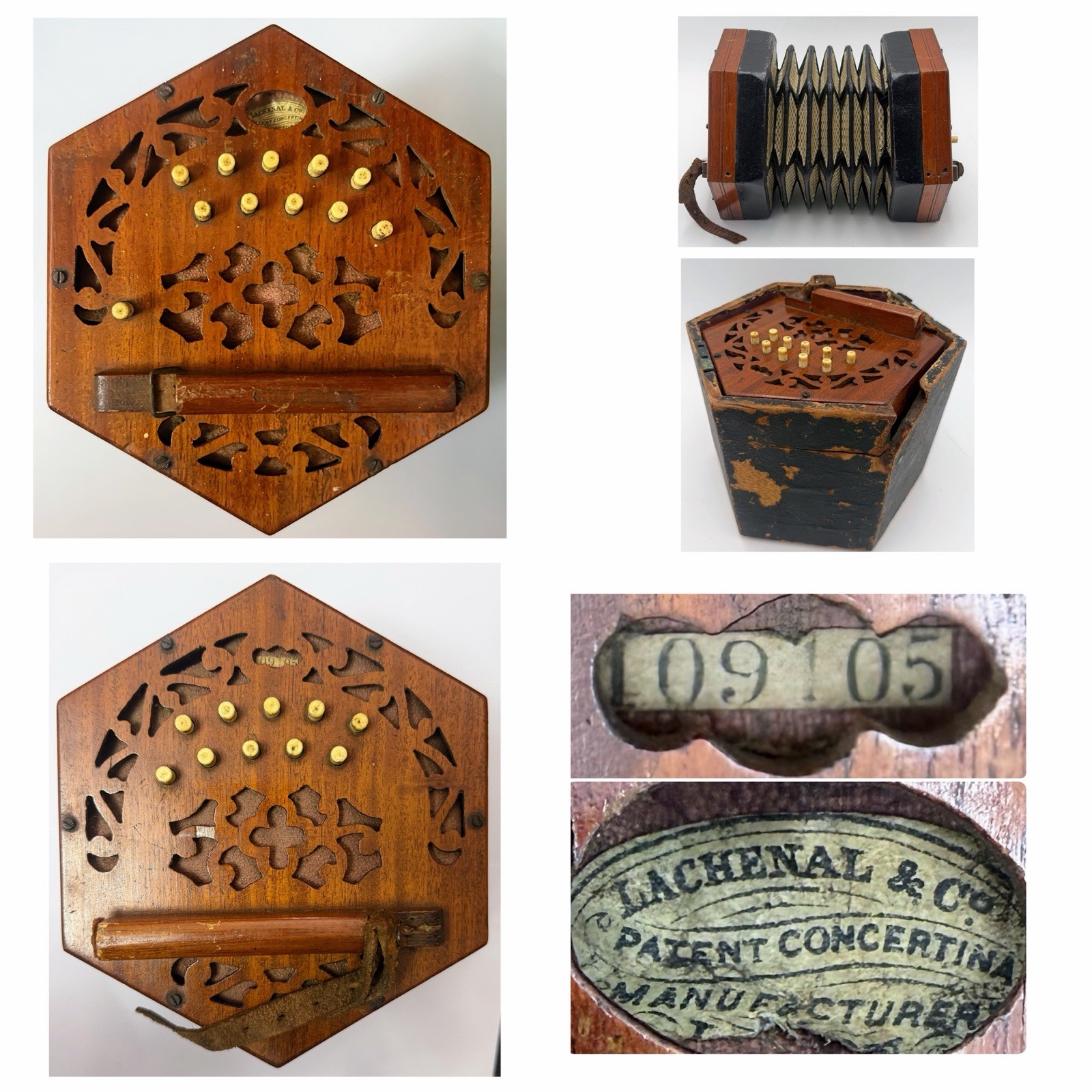 Concertina London Lachenal & Co 21 Button Restoration Project English Steel Reed