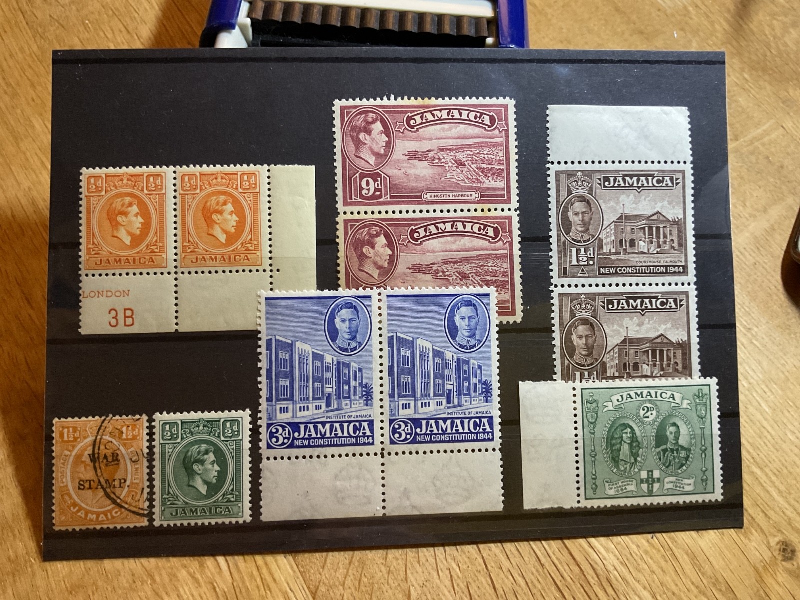 Jamaica mounted mint or used stamps on 4 cards  B3122