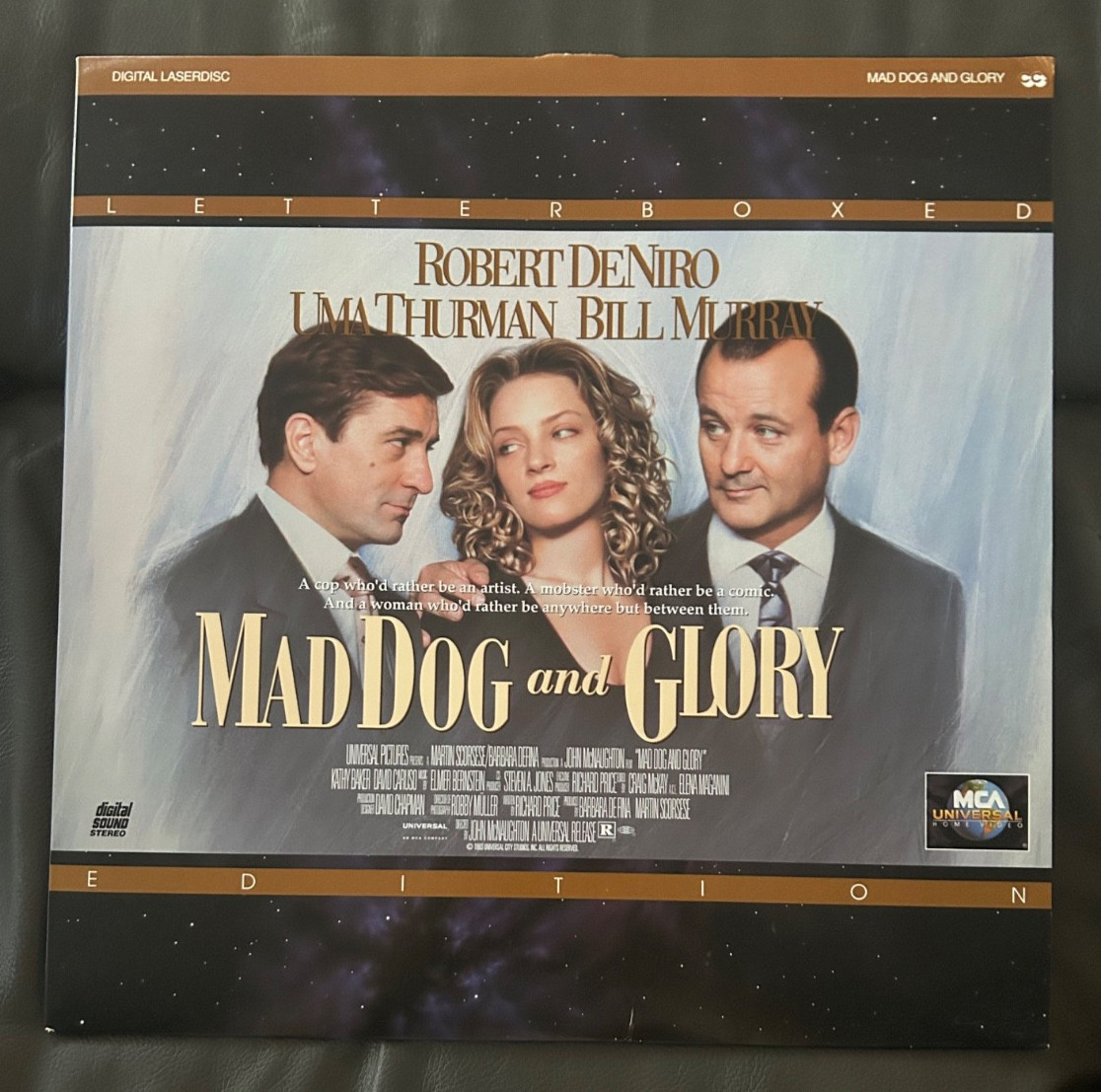 Mad Dog and Glory Laserdisc Robert DeNiro, Uma Thurman, Bill Murray