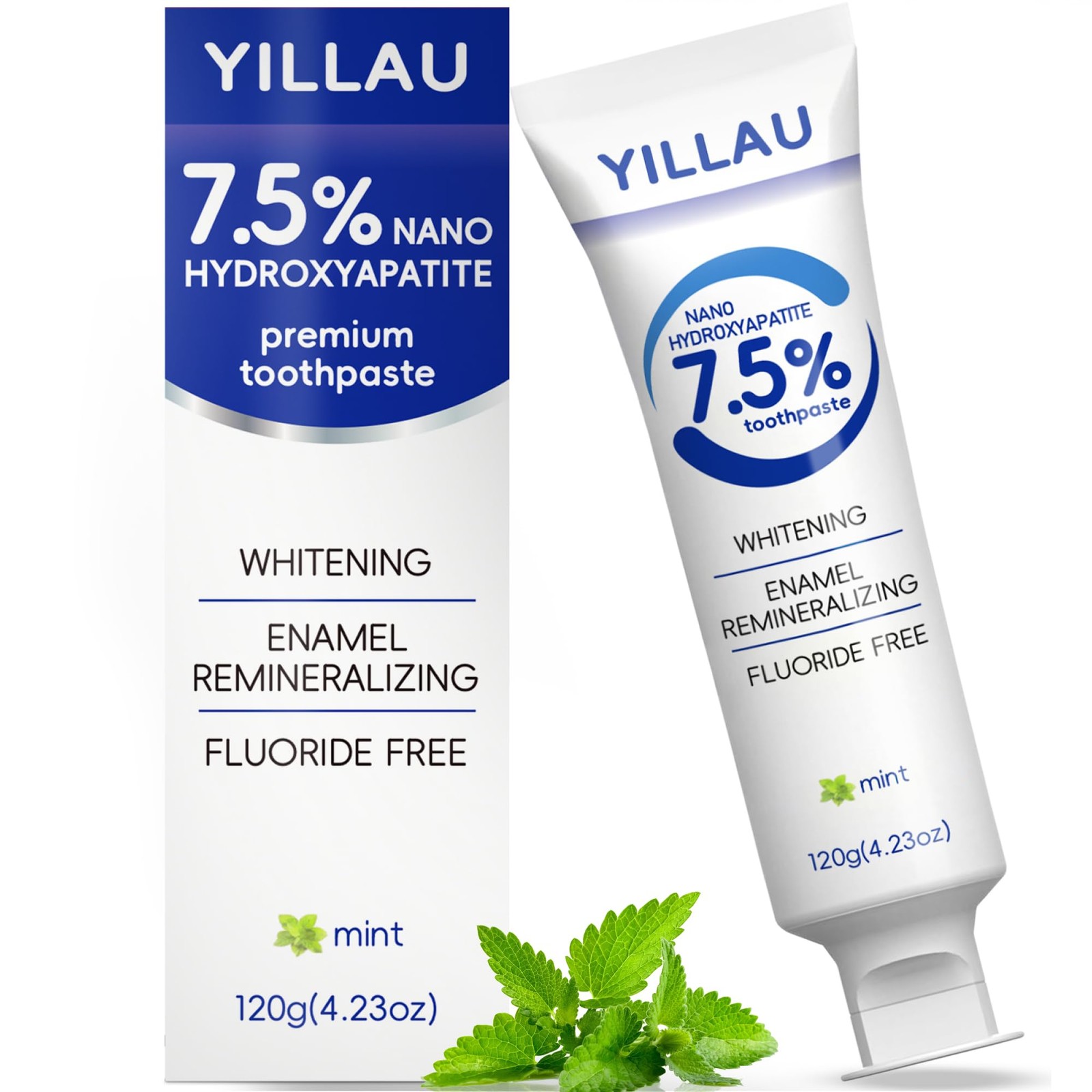 Hydroxyapatite Toothpaste, Nano Hydroxy 7.5%, Fluoride 4.23 Ounce (Pack of 1) 