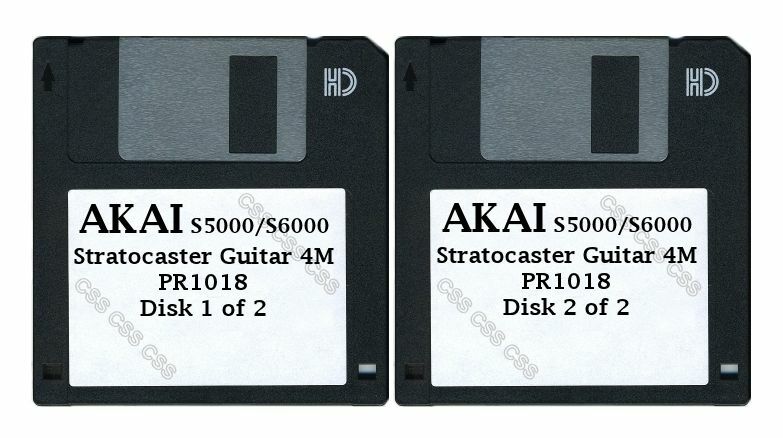 Akai S5000 / S6000 Two Floppy Disks Stratocaster Guitar 4M PR1018