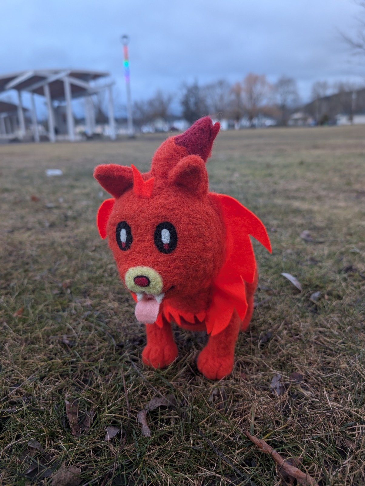 Felted Handmade Pombon Plush 