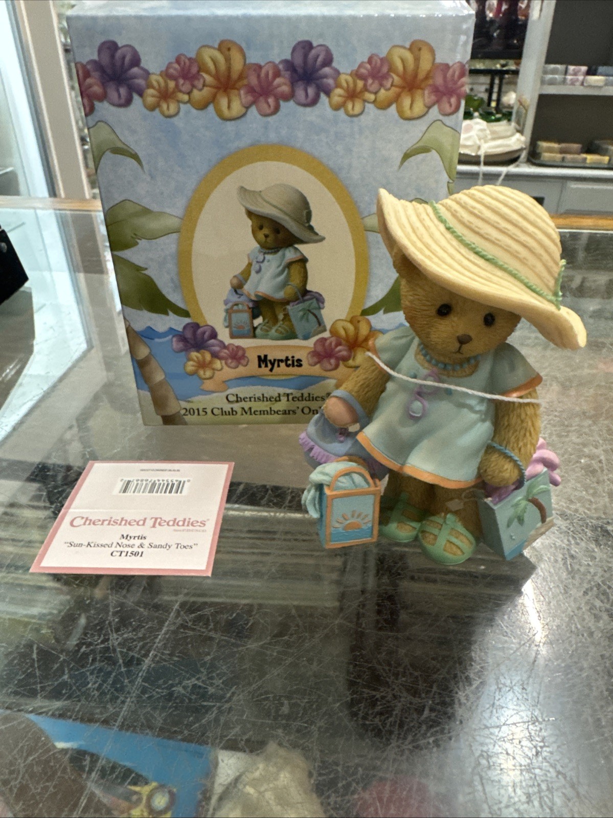 Cherished Teddies CT1501 Myrtis “Sun-Kissed Nose & Sandy Toes” NIB 2015 Club✨