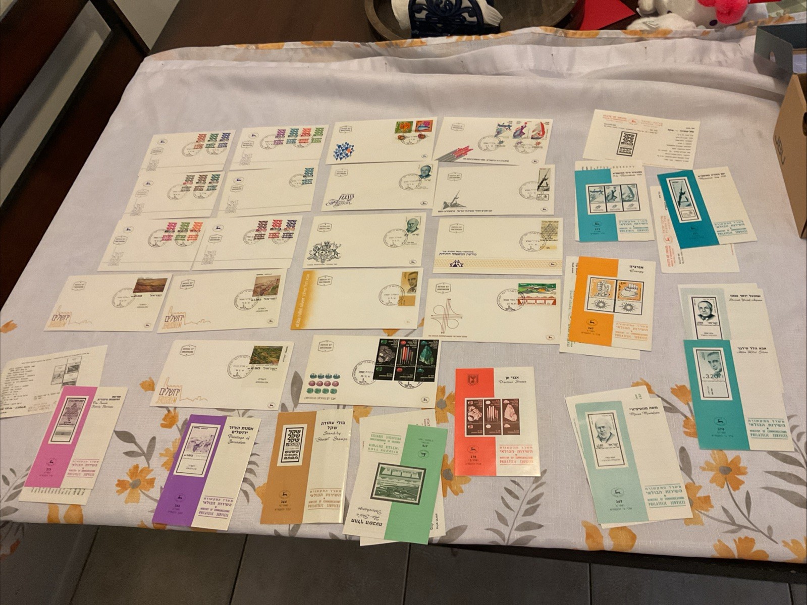 ISRAEL-(-1980-1981-)-lot of 18-FDC'S of Israel Postal History & BULLETINS-# 75