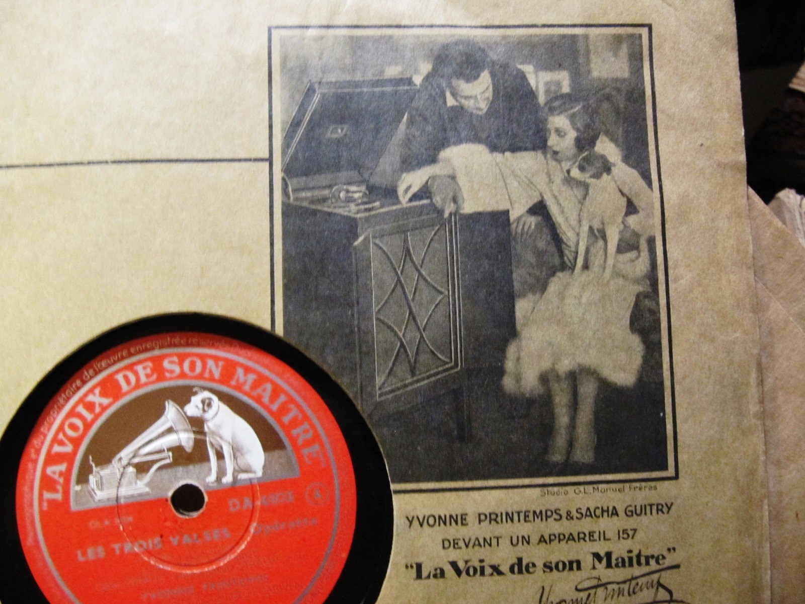 1937 Orig Cast YVONNE PRINTEMPS MOVIE Oscar Straus Les Trois Valses HMV DA 4903