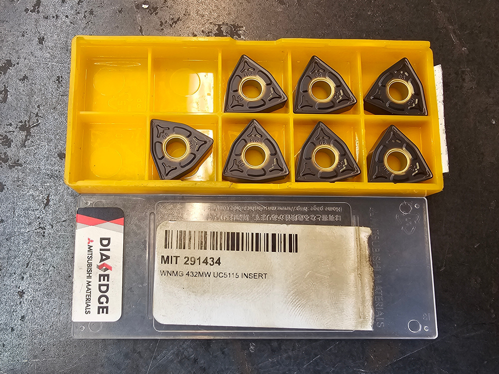 Qty 7 Mitsubishi Diaedge WNMG 432 MW WNMG080408-MW UC5115 Grade Carbide Inserts