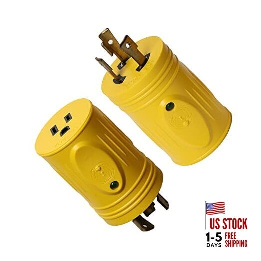 Marvine Cable Shore Power 30 Amp L5-30 30A 125V to 15A 125V (L5-30P--5-15R)