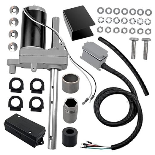 1824200100 Electric Powered Trailer Jack Kit - 12,000 lbs, 12V, Heavy-Duty 