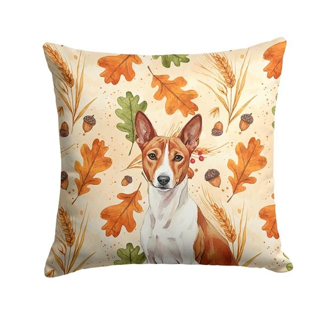 Carolines Treasures WDK7694PW1414 14 x 14 in. Red & White Basenji Heirloom Fa...