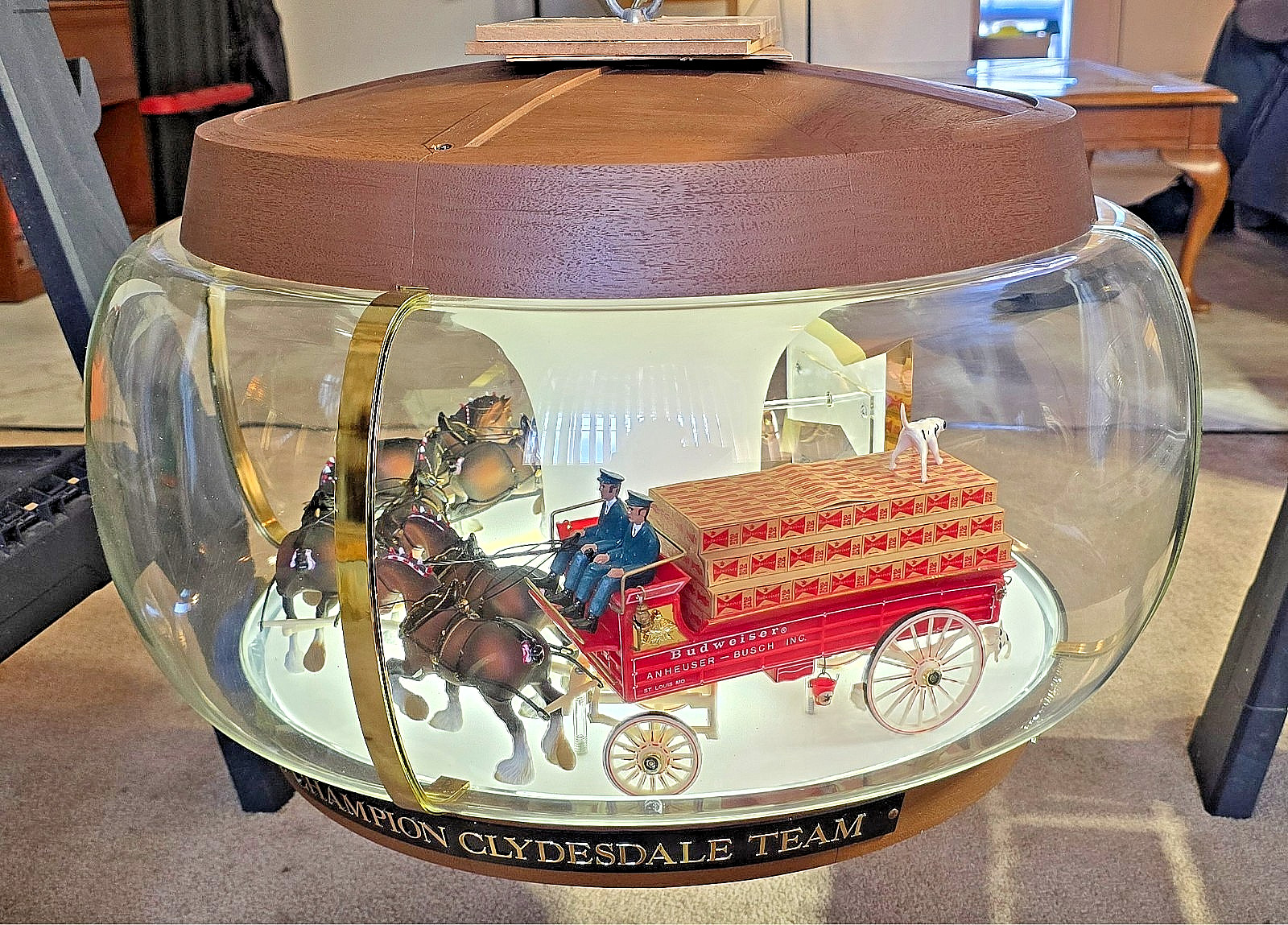 NEW Budweiser World Champion Clydesdale Team Carousel Anheuser-Busch NEW