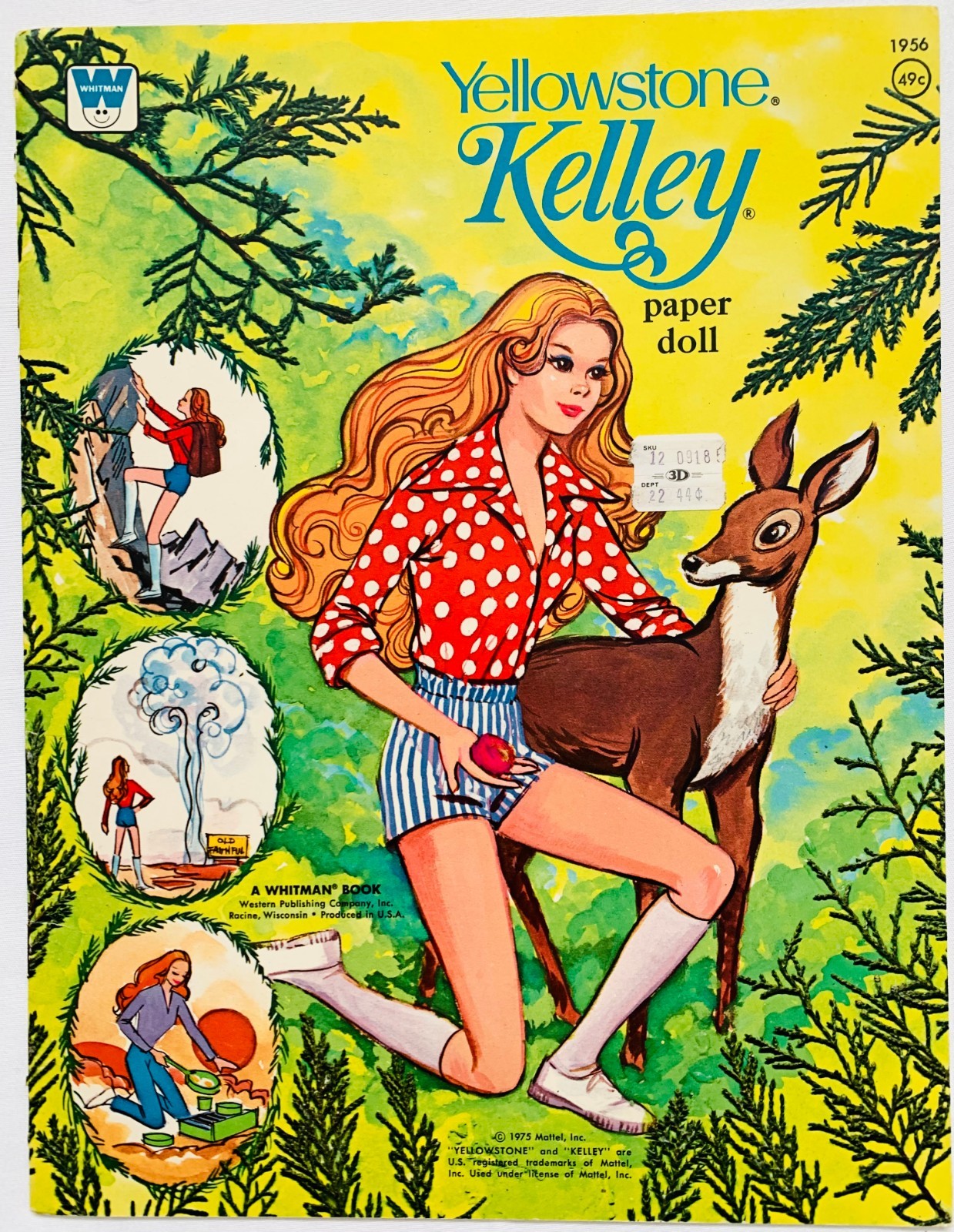 Whitman "Yellowstone Kelly" 1975 Original Vintage Paper Doll - UNCUT
