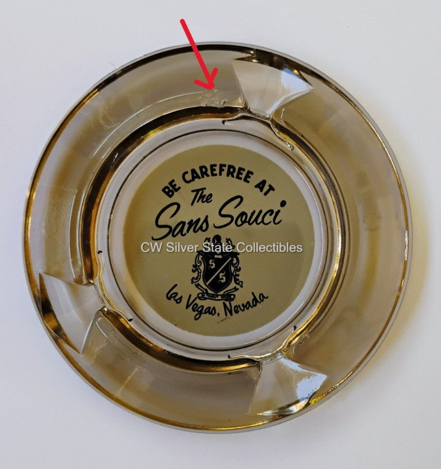 Vintage Nevada Casino Ashtray, Variant Sans Souci, Las Vegas, NV. Chip