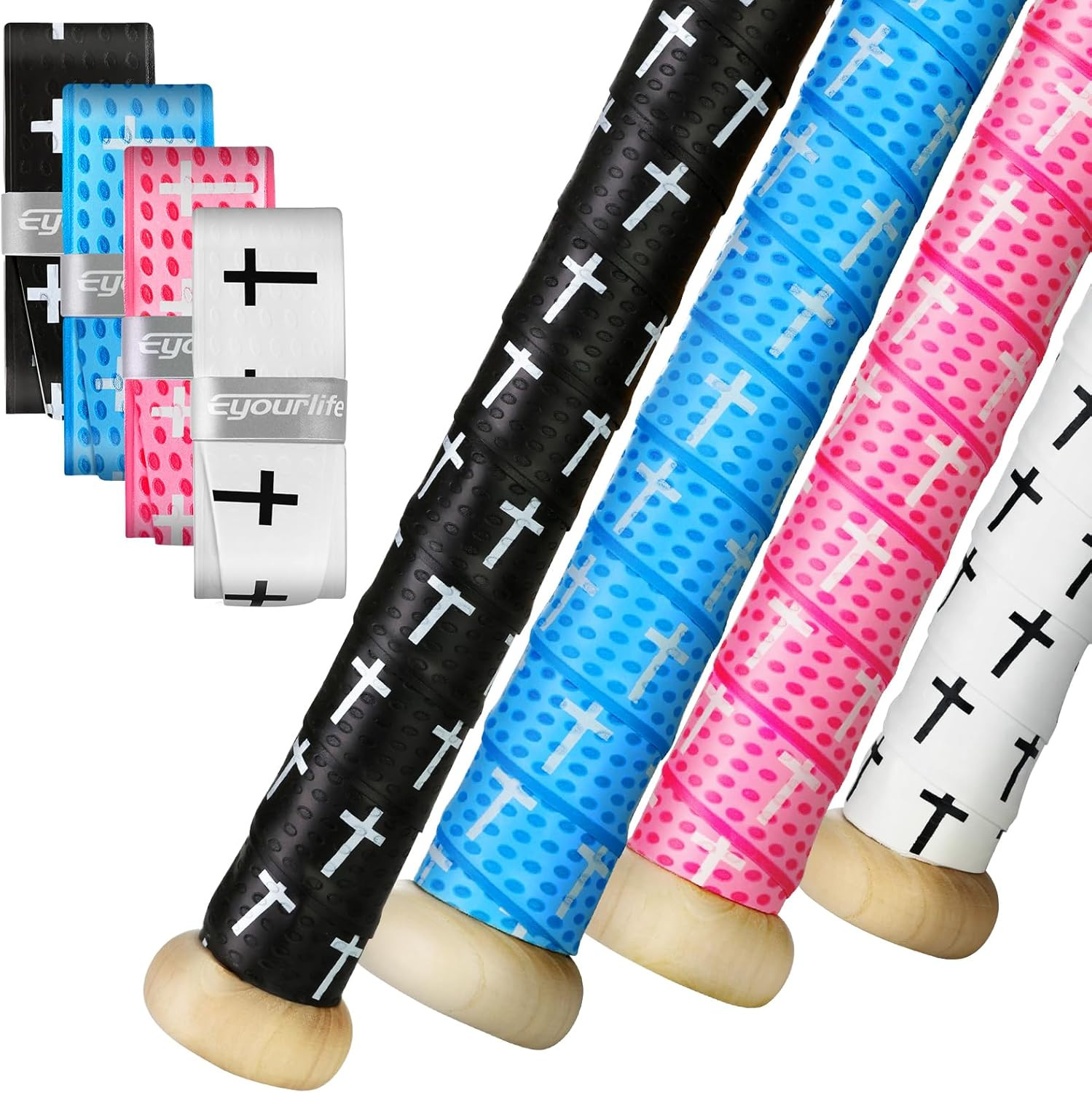 2 Pack Bat Grip Cross Bat Wraps for Baseball Lifestyle Softball Gifts Tapes Pro 