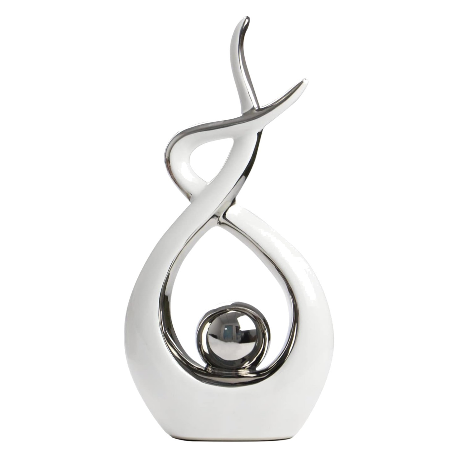 Eye-Catching Abstract Art Ceramic Figurine - Tabletop Sculpture for Living Rooms