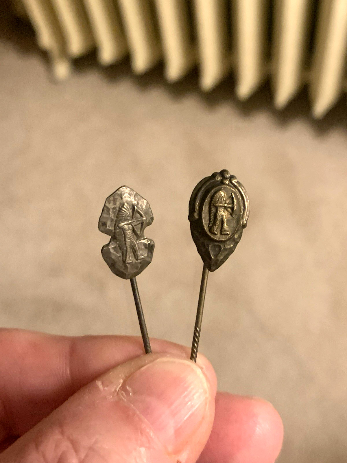 2 Antique Stick Pin Native American Navajo 1920’s