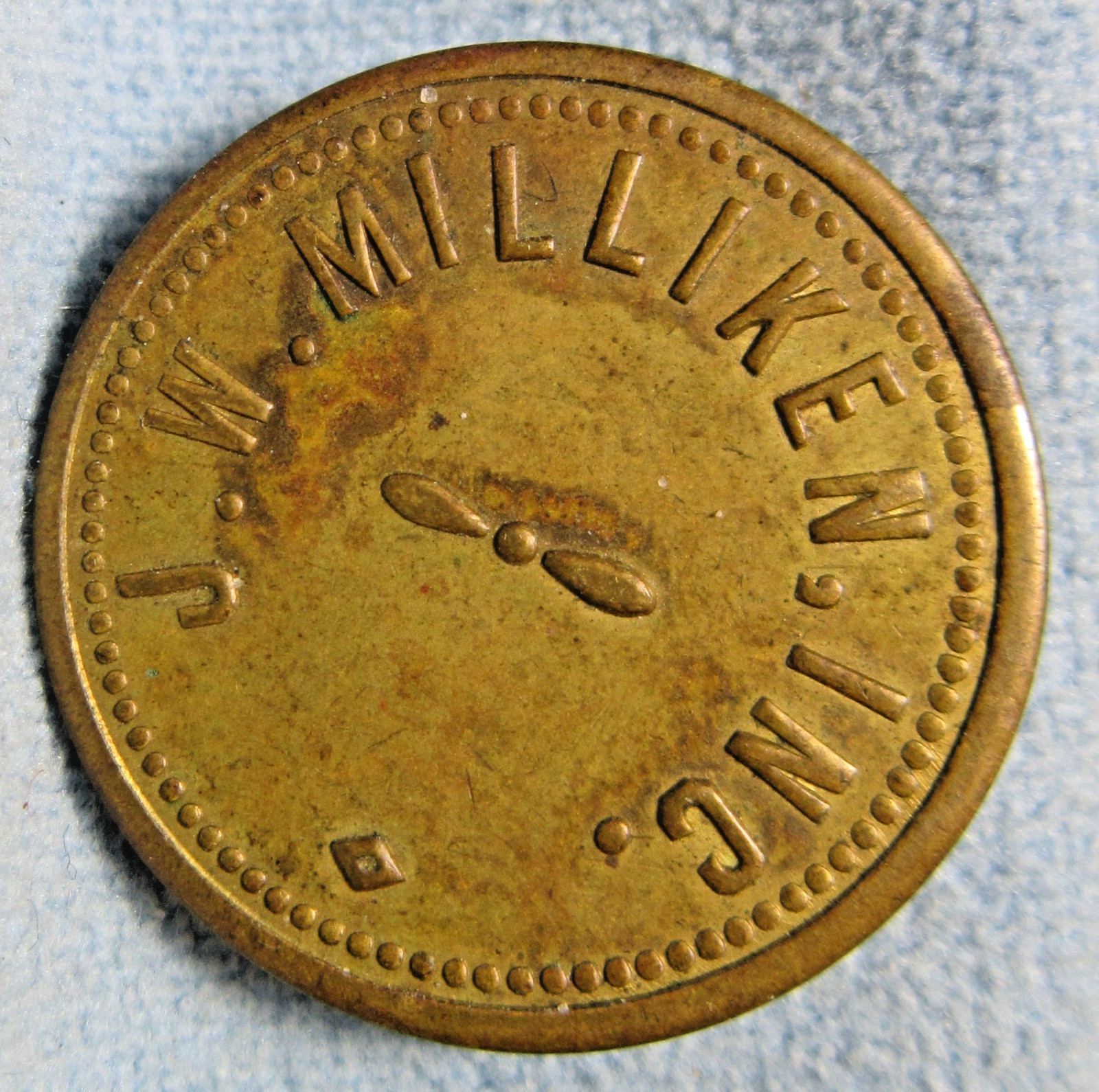 Traverse City MI ~ Vintage Milliken's Department Store Metal PARKING TOKEN