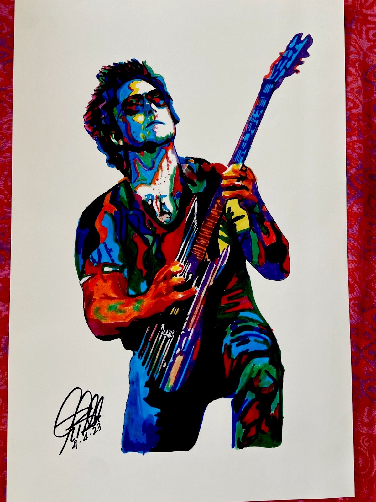 11x17 SIGNED DATED GREG SELLARS DRAWING SYNYSTER GATES AVENGED SEVENFOLD METAL