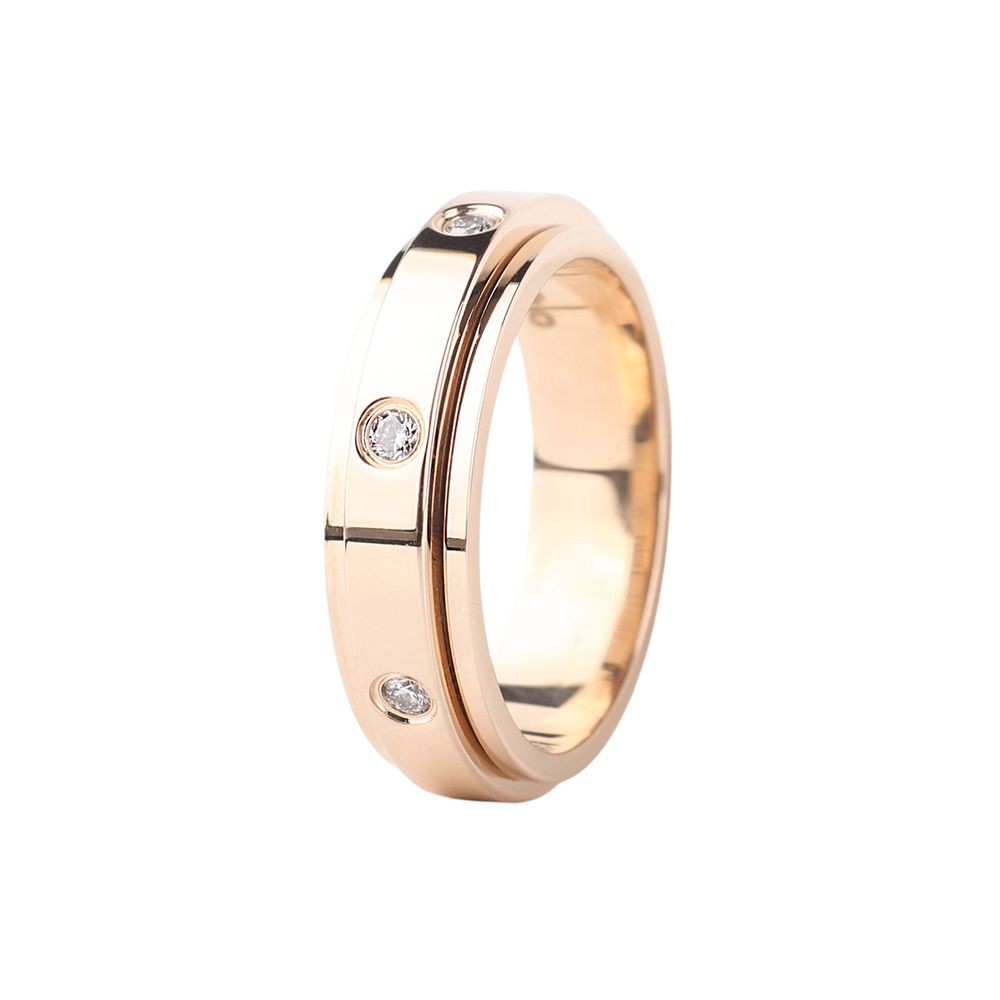 Piaget Pink Gold 7P Diamond Possession Ring 4.7mm Wedding Band Size 47 153287836