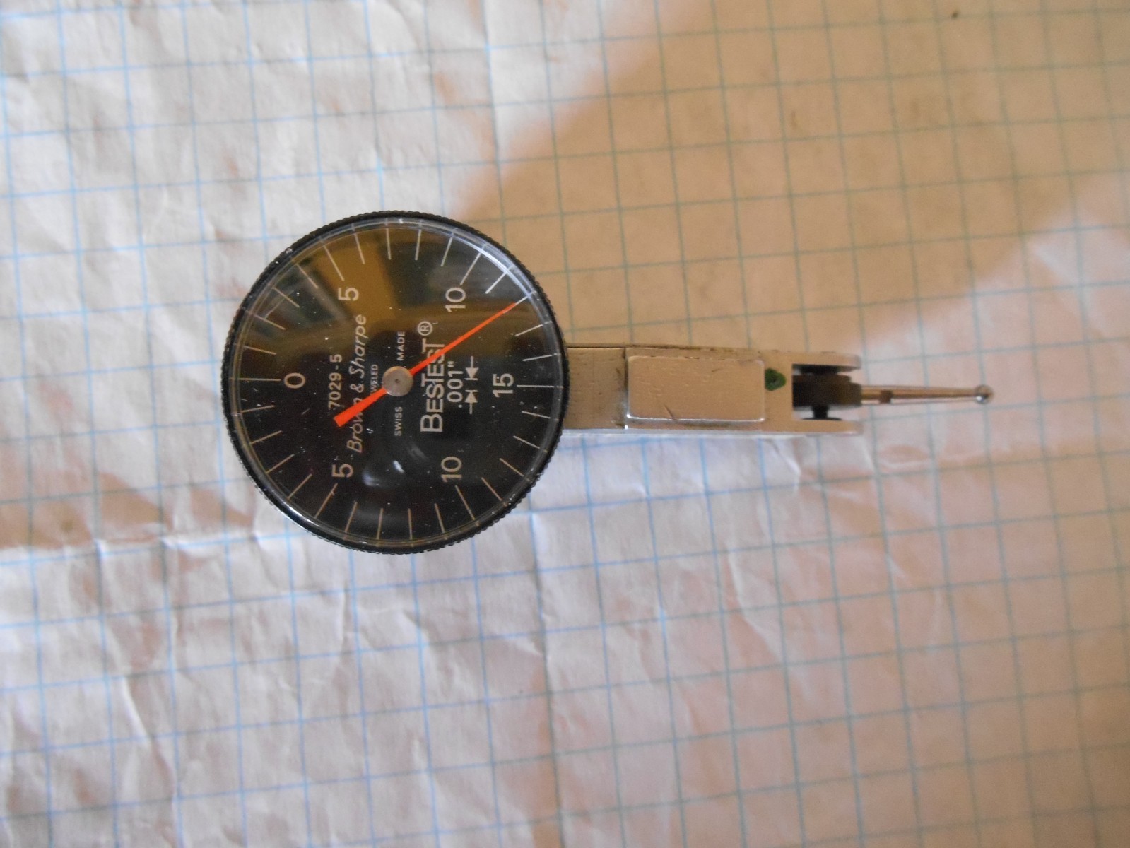 Dial Test Indicator .001 x .030 inches Brown & Sharpe Bestest 7029-5