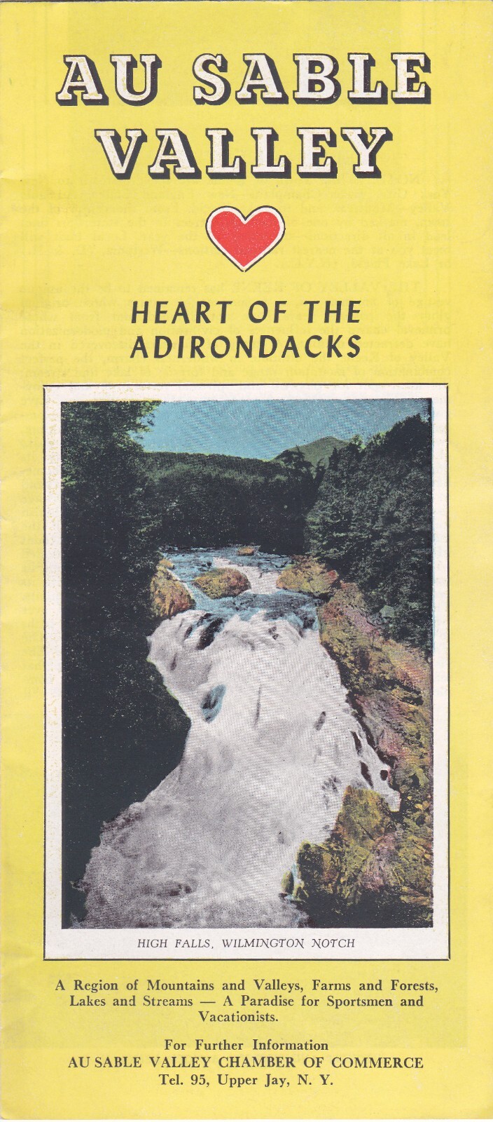 1960's Au Sable Valley Upper Jay New York Promotional Brochure
