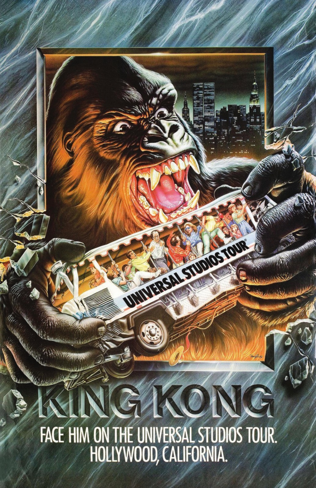 Universal Studios Hollywood King Kong Tram Tour Poster 11x14 11x17 12x18 13x19