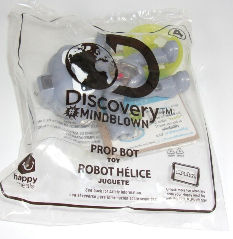 Mcdonalds Happy Meal Toy Discovery #Mindblown Prop Bot Toy #4 New Sealed