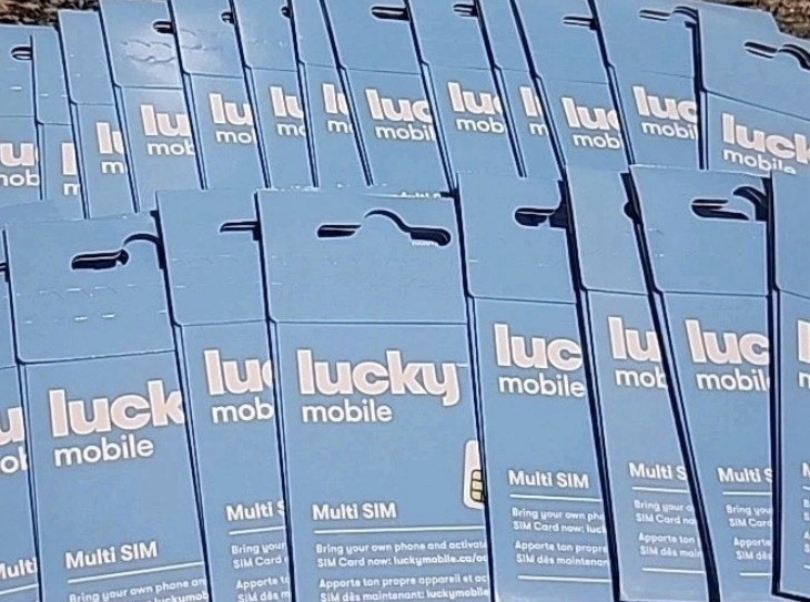 25 Lucky Mobile SIM -USA World TG Msg Team 4168160338 Canada/24hr