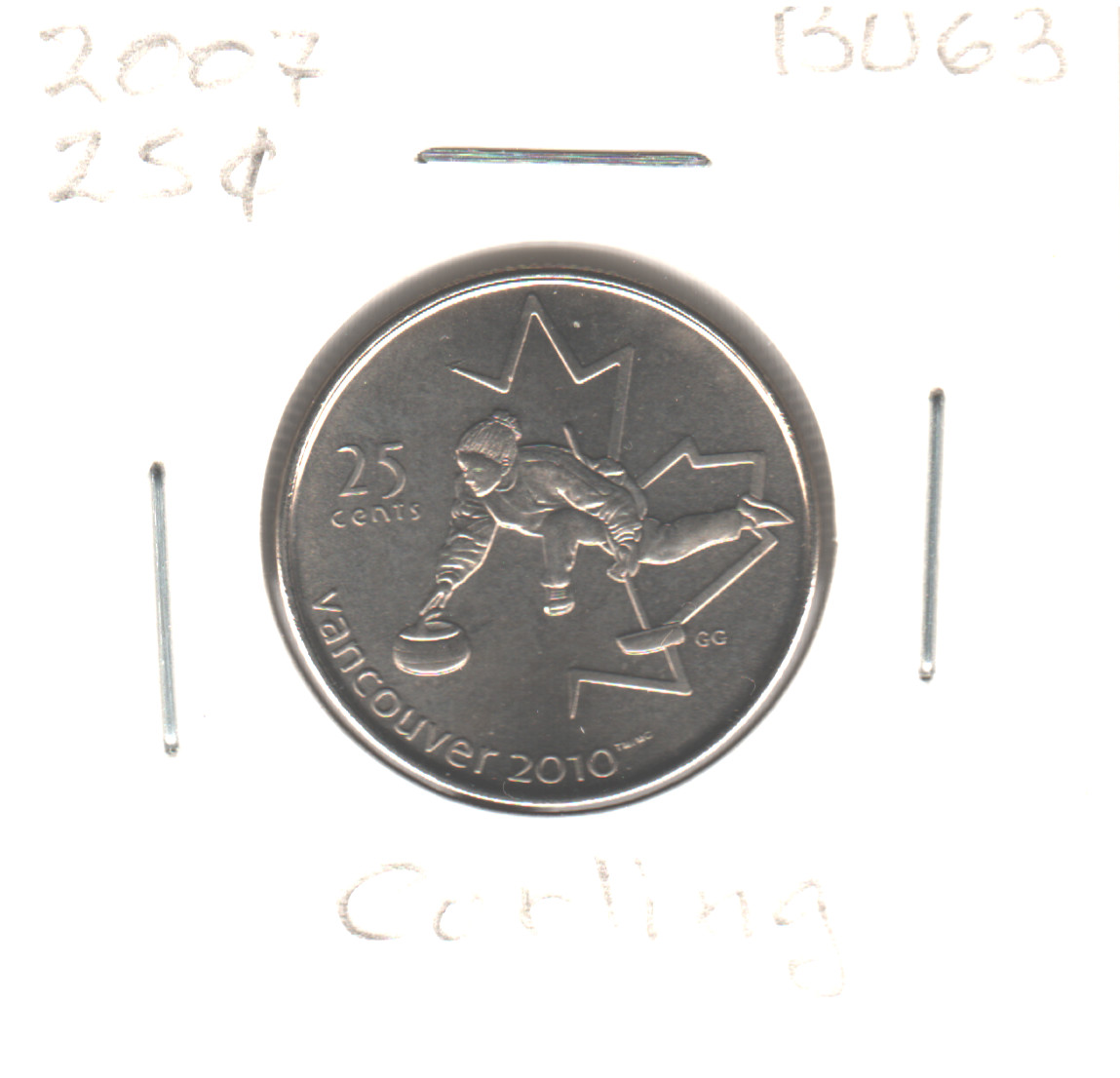 2007 Canada 25 cents CURLING - BU (MS-63) - CHOICE