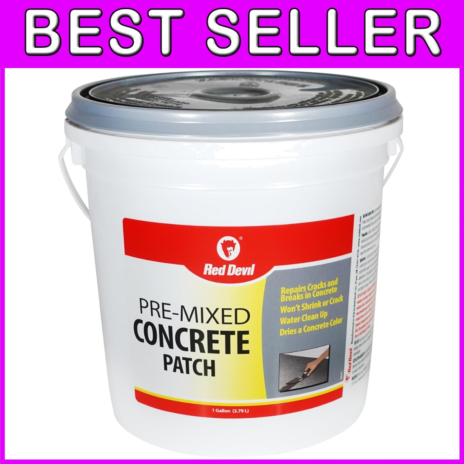 Gray Concrete Repair Patch, Pre-Mixed, 1 Gallon