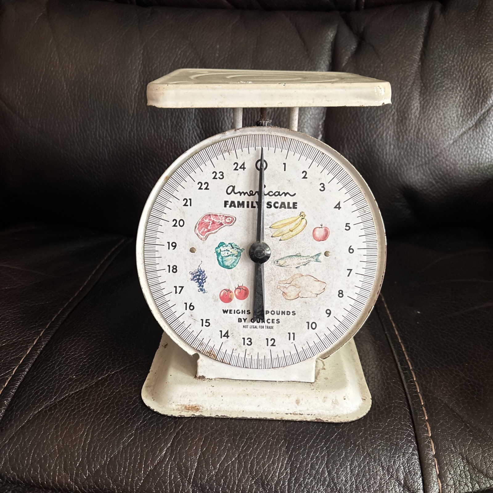 ⚖️ Vintage American Family Scale 25lb Rustic Ivory Farmhouse Kitchen Decor Works