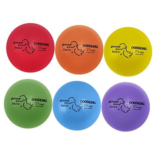  Rhino Skin Dodgeball Set – 6 Soft Foam Dodgeballs with Tear 7" Set of 6