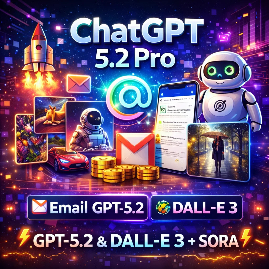 ChatGPT 5.2 Pro / GPT-5.2 / DALL-E 3 / SORA | 1 MONTH