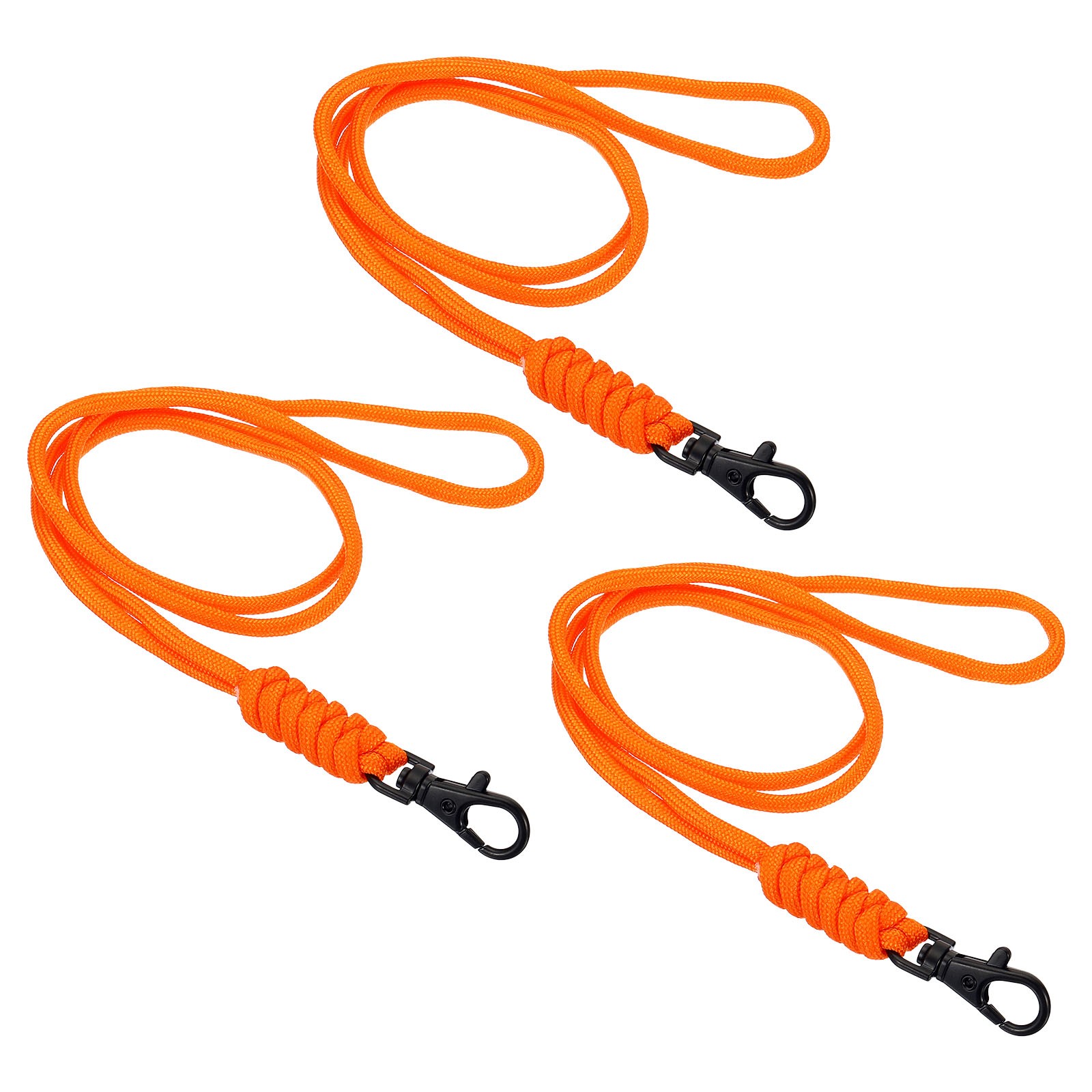 Lanyard neck, 3 pcs long strap lanyard badge, orange