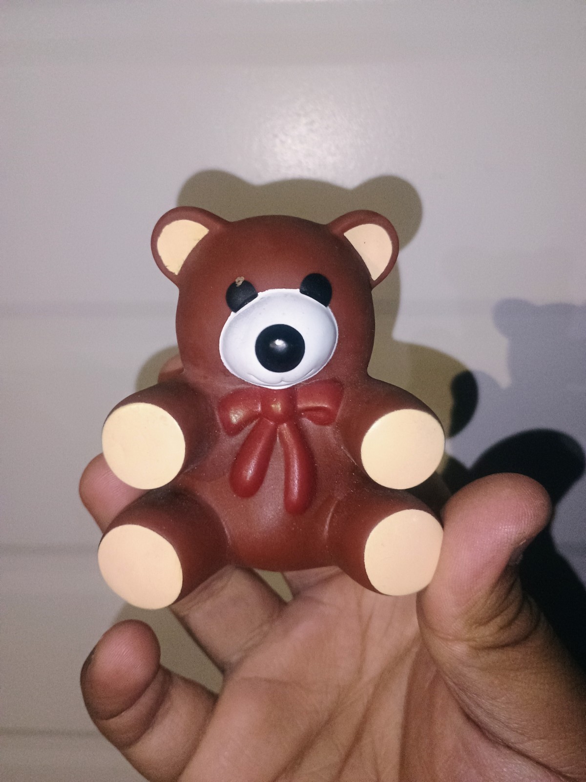 Vtg 1985 Ross Laboratories Squeaker Squeaky Brown Teddy Bear 3"