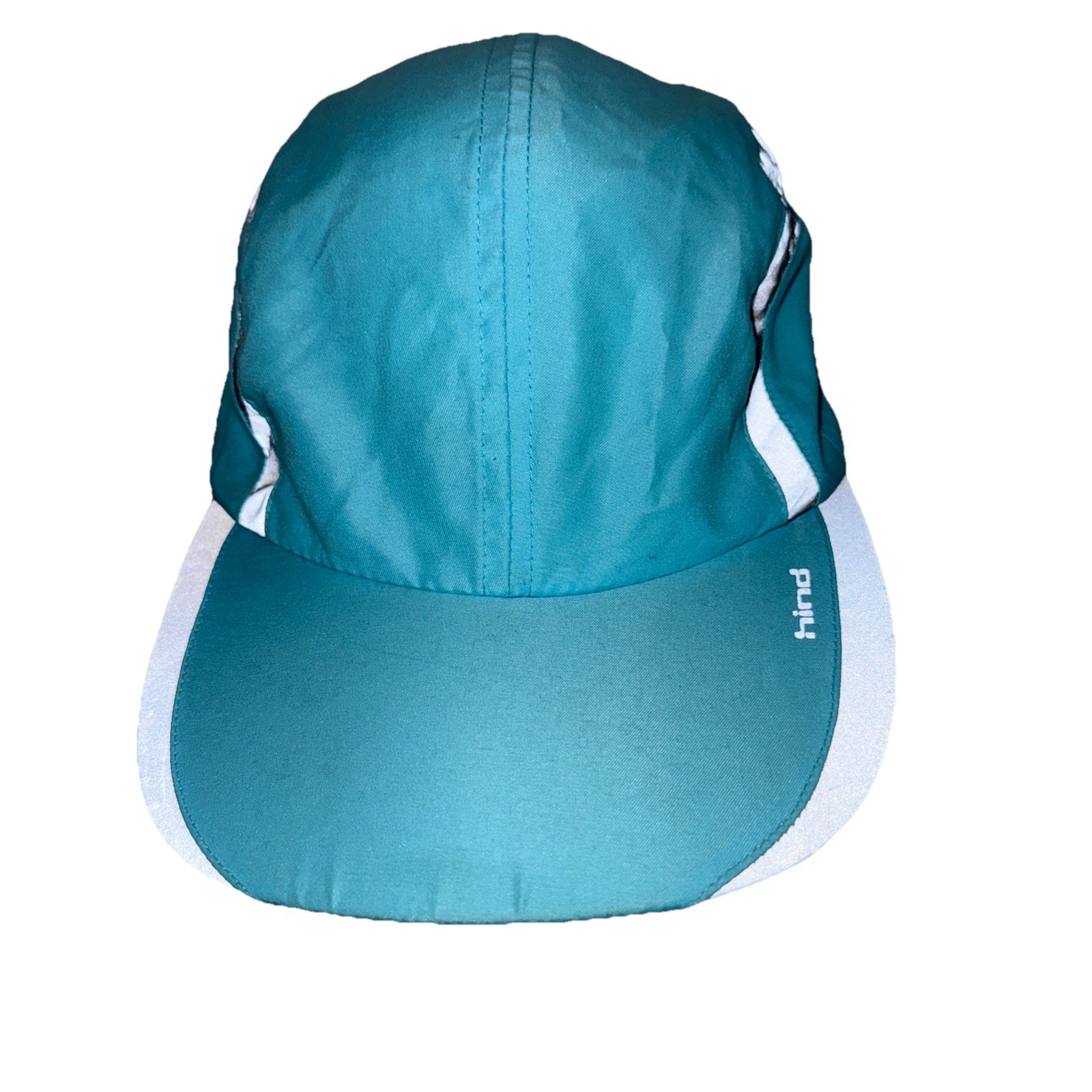 HIND Aqua Reflective Gray Runners Cap Hook Loop