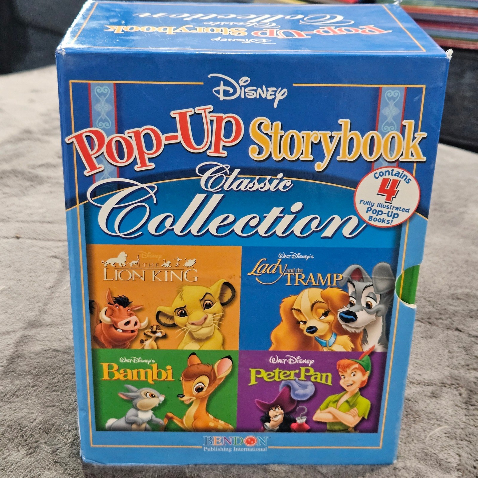 Disney Pop-Up Storybook Classic Collection Lion King Lady Tramp Bambi Peter Pan