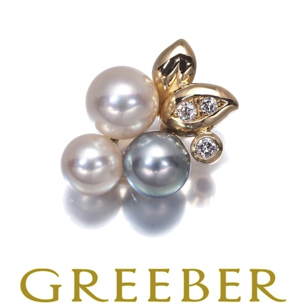 TASAKI Tahasaki Pendant Top Pearl 5.6 6.7mm Leaf K18YG BLJ