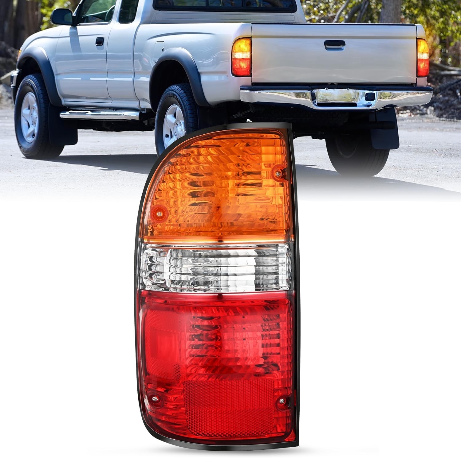 Taillight Assembly Compatible with 2001-2004 Toyota Tacoma Rear Tail  Driver Si.