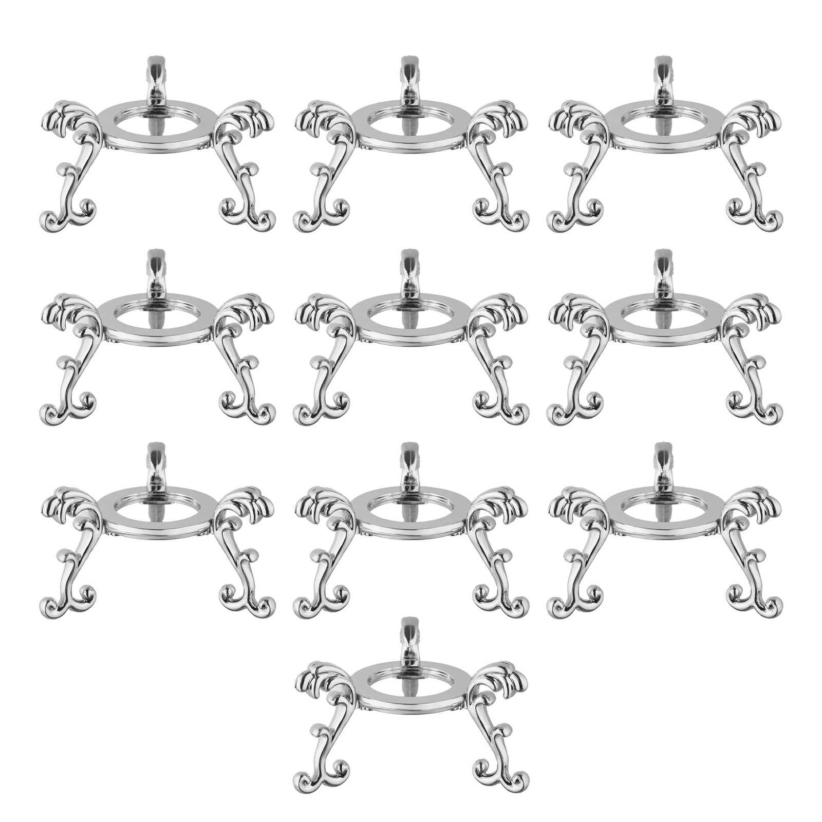 10pcs Crystal Display Stand - Silver Sphere Holder for Crystal, Rock & Stands...
