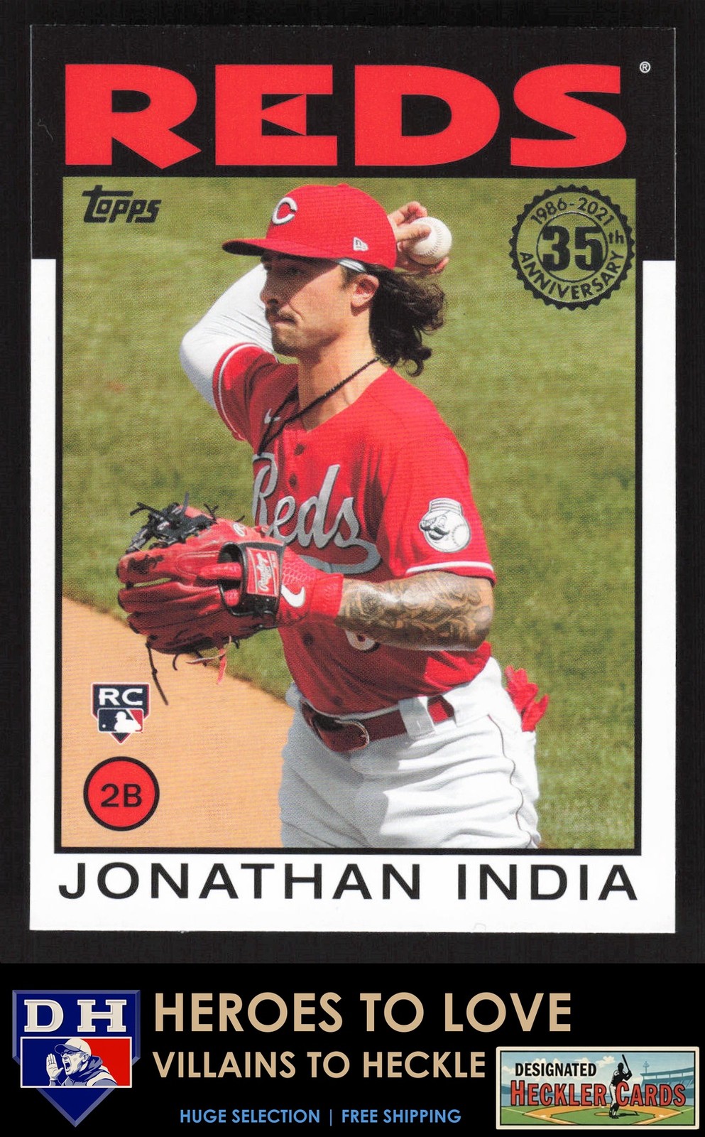 2021 Topps Update 1986 35th Anniversary Jonathan India #86B-19 Reds