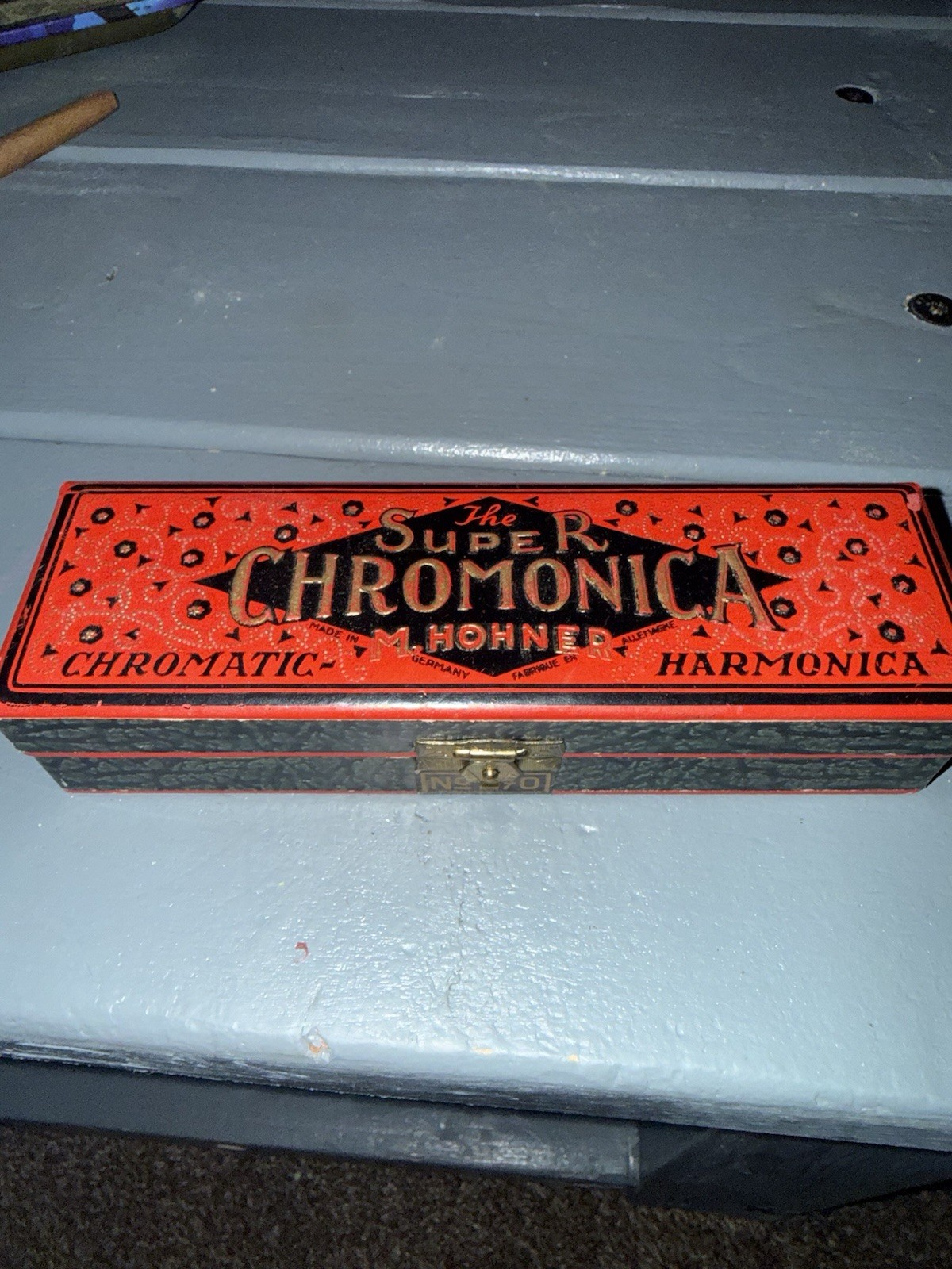 HOHNER Larry Adler Chromatic Harmonica Metal Body Chrome Finish with Case