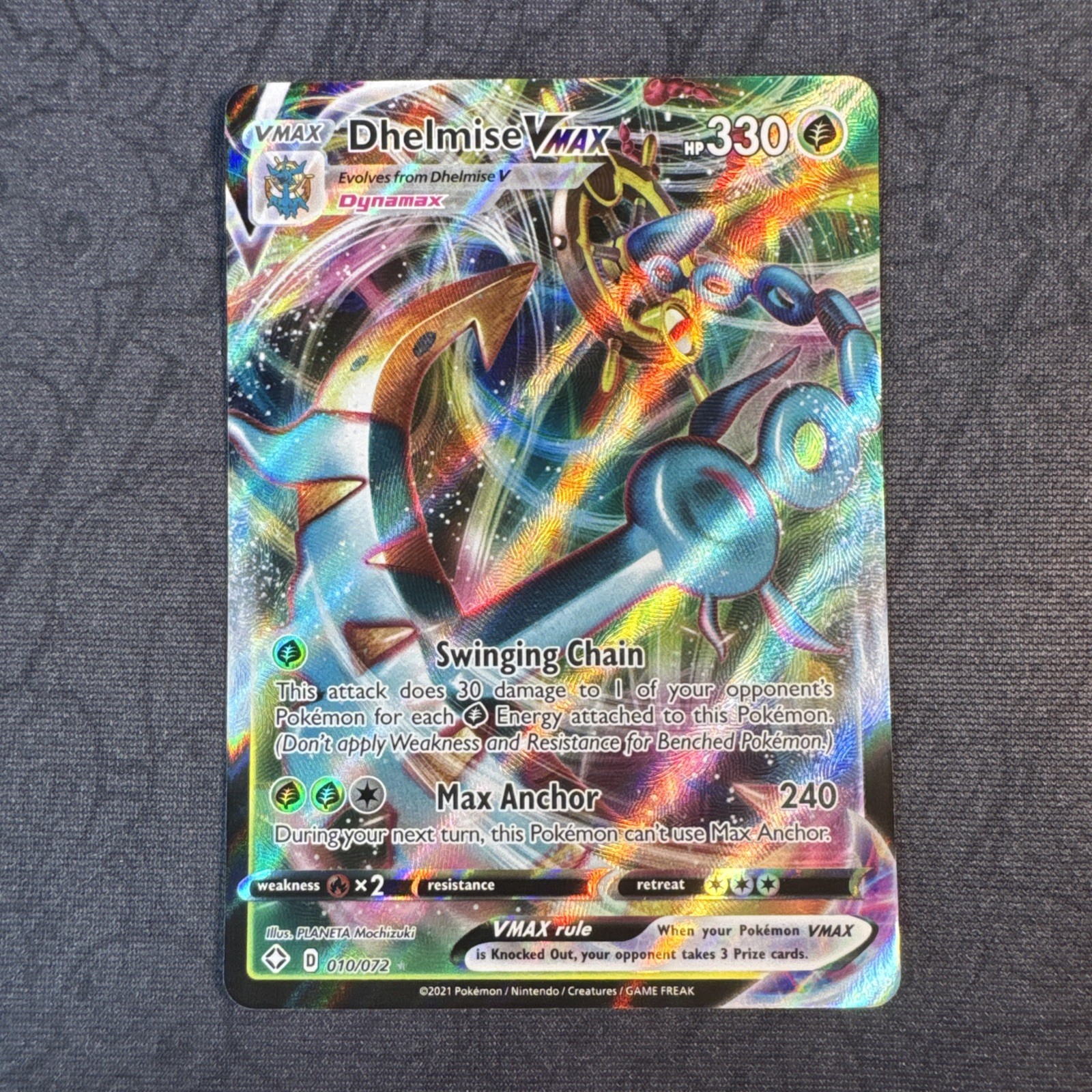 Dhelmise VMAX 010/072 Shining Fates Holo Pokemon