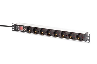 Digitus 1U Aluminum PDU Rackmount 7x Security + 1x Output Strip DN-95436